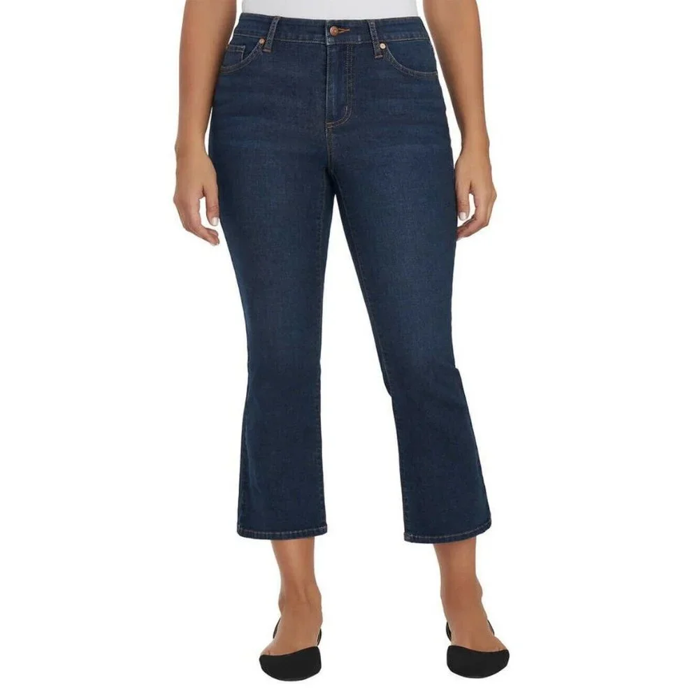 Chaps Ladies' Mid Rise Crop Kick Jeans - Picture 1 of 4